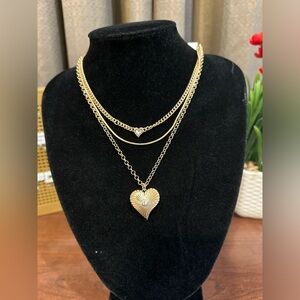 New Sugarfix by Baublebar Layered Pendant Heart Necklace